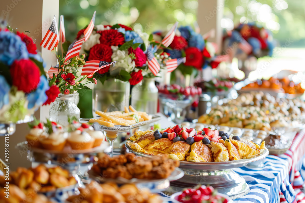 Lavish Independence Day Brunch Celebration Display Lavish Independence Day Brunch Celebration Display