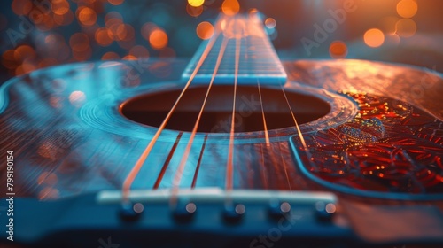 Background of a brown Spanish guitar