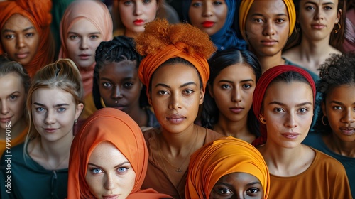 Many women of different ethnicities and races smiling