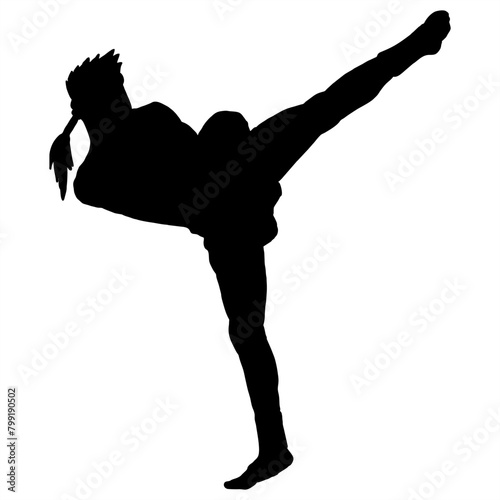 muay thai illustration logo vector