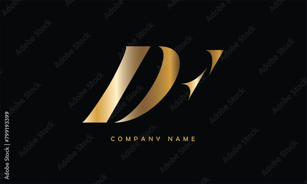 DF, FD, D, F Abstract Letters Logo Monogram