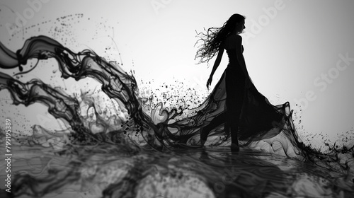 Ink flows like a river of dreams, carrying whispers of hope to all who dare to listen. photo