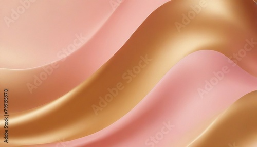 Gold and Pink Gold Shiny Wave Background Image