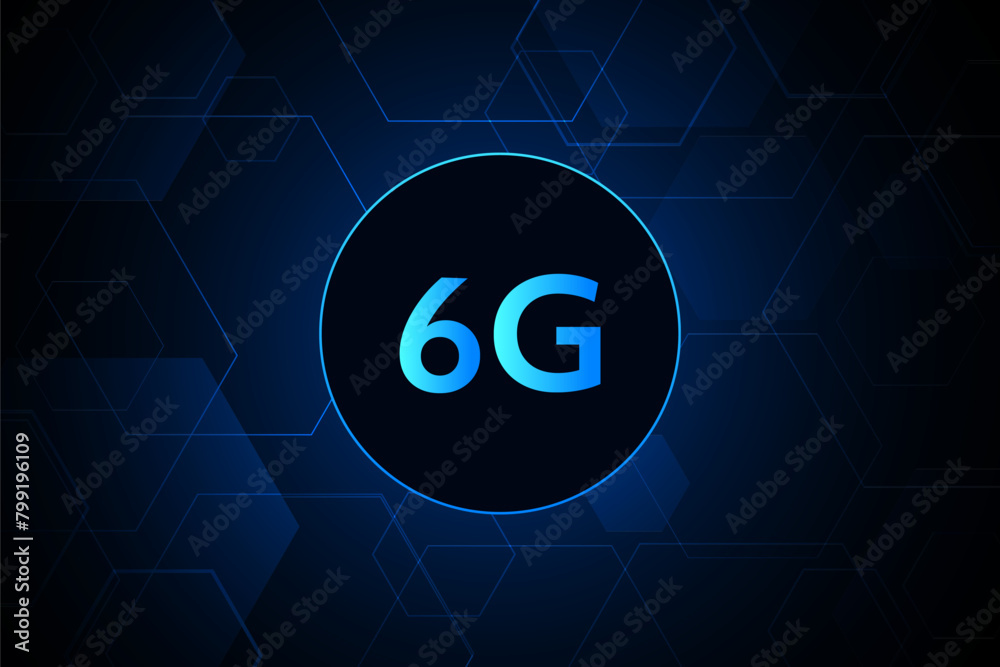concept of technology 6G mobile network , New generation telecommunication , high-speed mobile Internet,