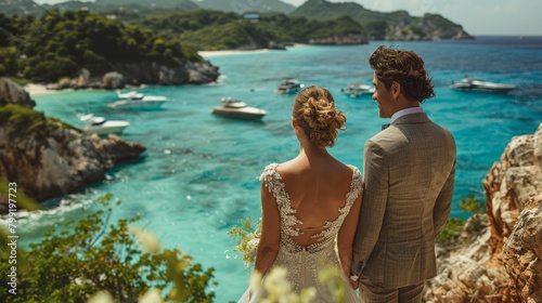 With hearts intertwined, Sarah and Alex revel in Caribbean magic, sailing past islands draped in the hues of a tropical paradise.