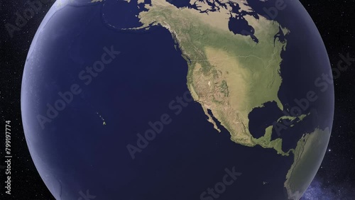 Usa Map Globe Earth From Space