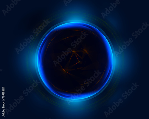 Simulation of rotational motion of an abstract spherical object on a dark background.
