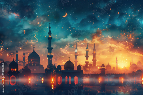 Ramadan Greeting Card, Generative AI