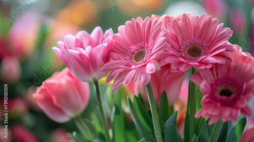 Pink Flowers in Vase