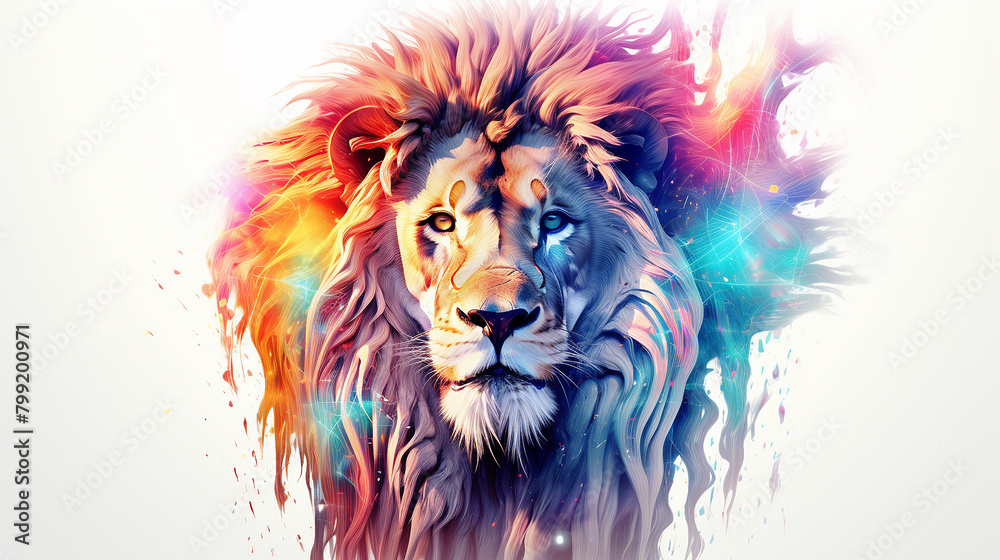 Abstract beautiful lion Alluring Christmas