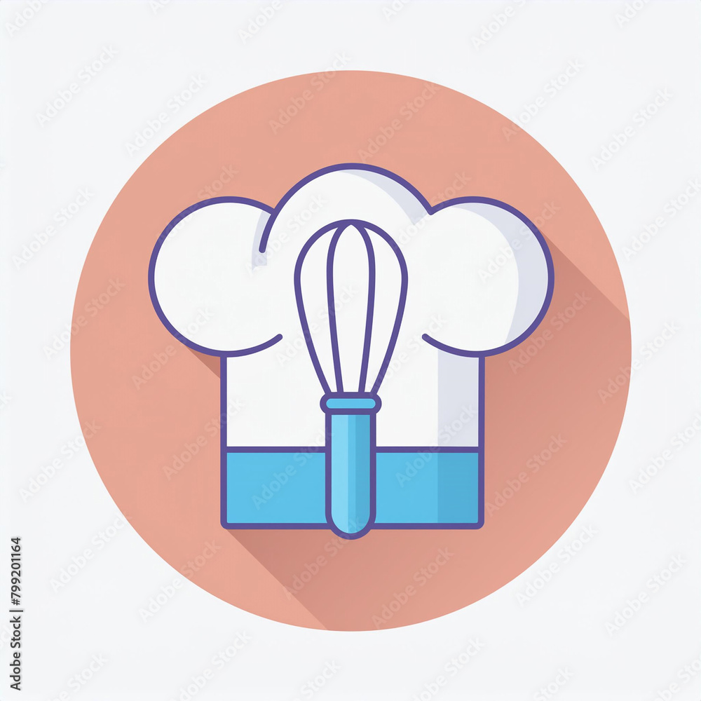 chef hat with whisk. Baking concept chef hat with whisk. Baking concept
