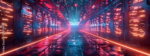 Digital Fortress: Cybersecurity with Advanced Encryption Layers in Neon-Lit Virtual World