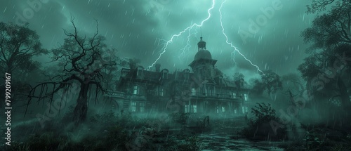 The haunted house on the hill was a sight to behold
