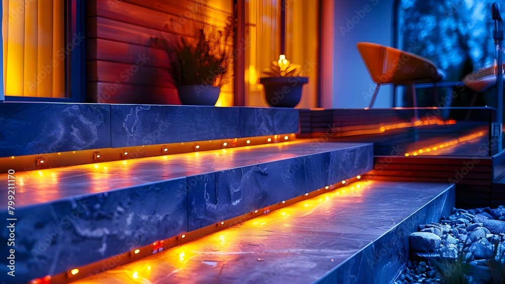 Illuminating Stair Steps with LED Strip Lights for Nighttime Safety ...