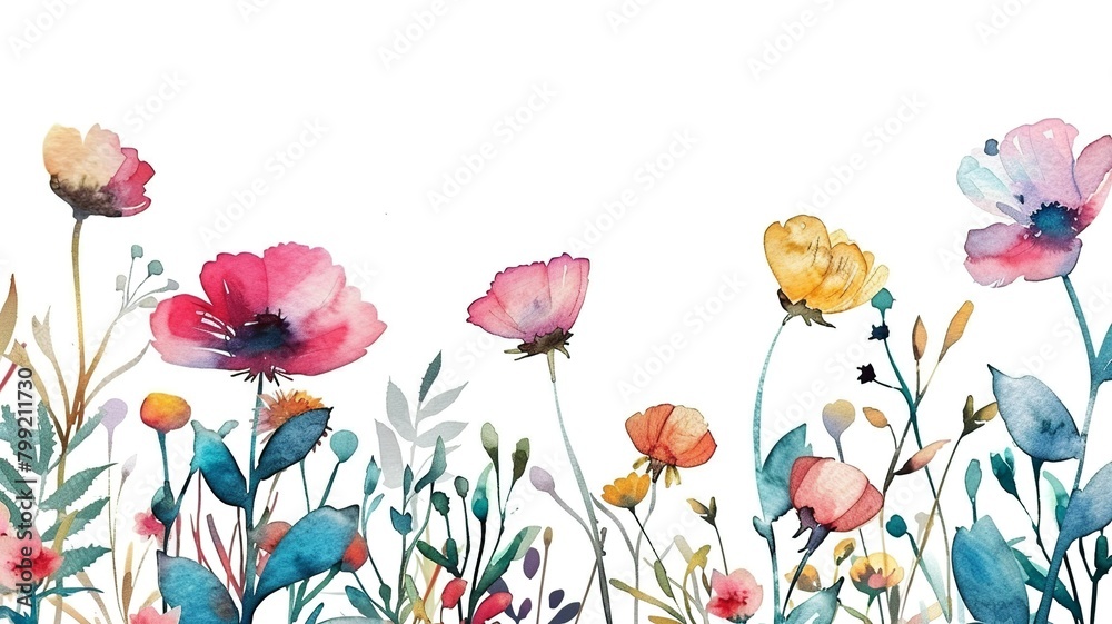 a wonderful image of beautiful, colorful flowers, generated by AI
