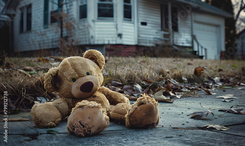 Broken Comfort: The Tattered Teddy of Forgotten Innocence, child abuse prevention photo