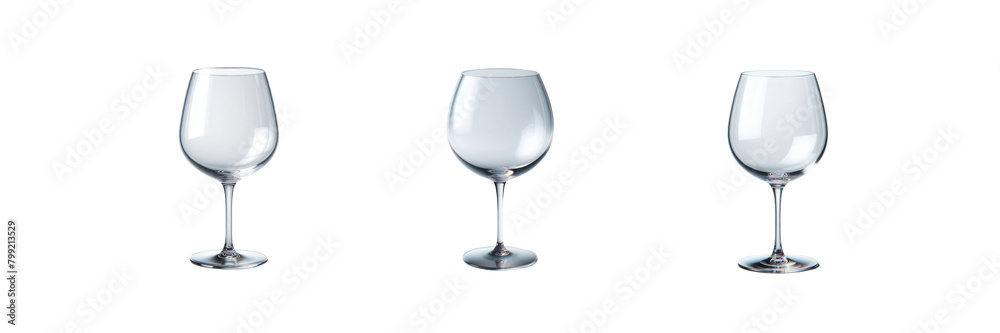 Set of Wine Glass, illustration, isolated over on transparent white background Set of Wine Glass, illustration, isolated over on transparent white background