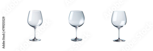 Set of Wine  Glass, illustration, isolated over on transparent white background © Mithun