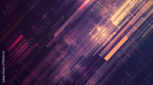 Colorful digital art background with dynamic diagonal light streaks and particles