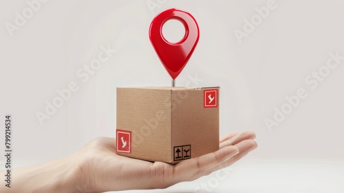 A Hand Holding a Tracked Package photo