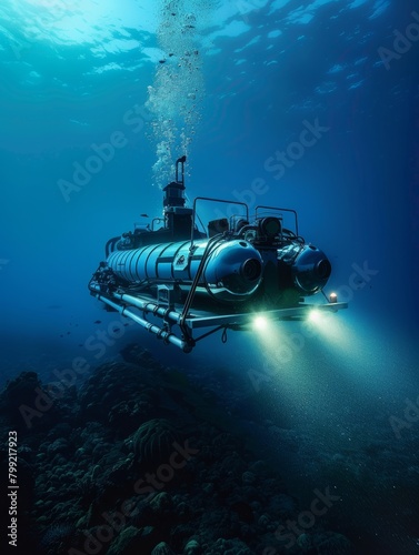 Deep Sea Exploration Submersible EquippedHigh-Tech Gear - Underwater Adventure Discovery Image © Bendix