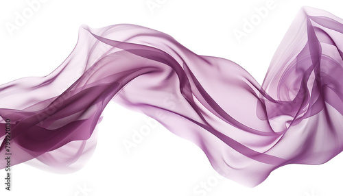 Dusty mauve wave flow, soft and elegant dusty mauve wave abstract isolated on white.