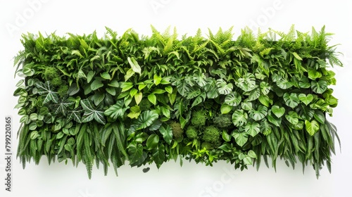 Vibrant Green Wall Against White Background Generative AI