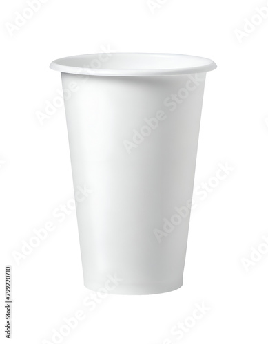 Realistic white plastic cup