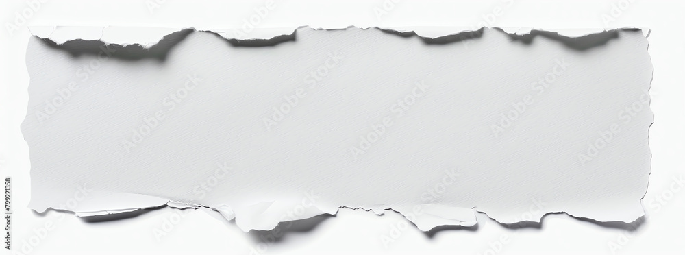 Torn White Paper Texture on Clean Background Torn White Paper Texture on Clean Background