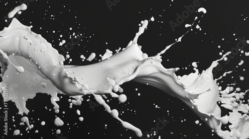 Creative Milk Splash Design Generative AI