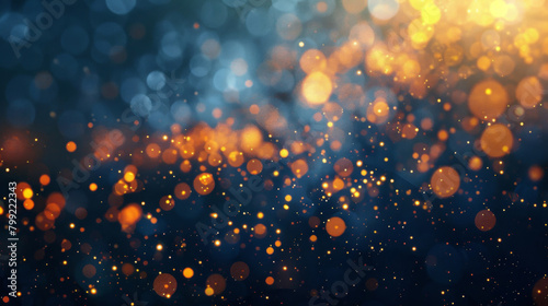 Vibrant background with shimmering bokeh effect in warm and cool tones photo