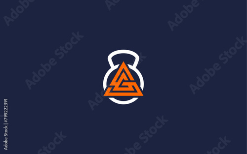sg letters with kettlebell logo icon design vector design template inspiration