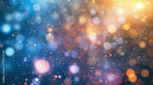 Vibrant bokeh effect with sparkling lights and blur, ideal for festive and celebratory backdrop photo