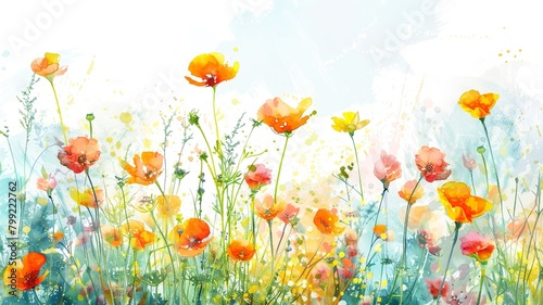 a wonderful image of beautiful, colorful flowers, generated by AI © Sndor