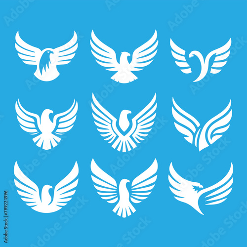 Eagle logo collection set
