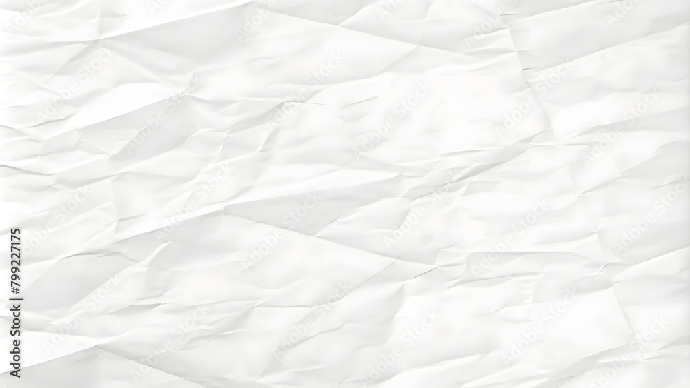 Obraz premium white crumpled paper texture background.