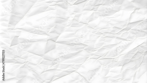 white crumpled paper texture background.