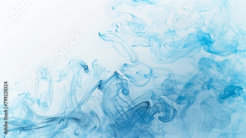 Blue smoke swirling in the air