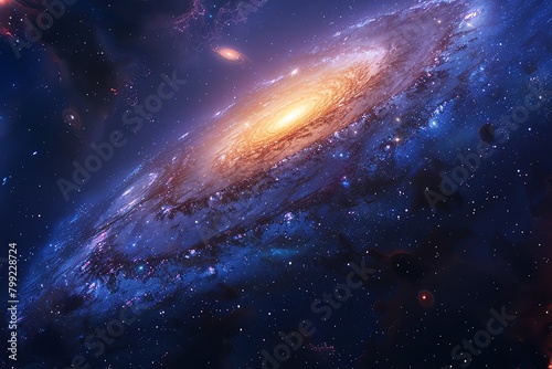Explore the infinite beauty of the cosmos with this stunning space galaxy wallpaper. Get lost in the sea of stars and planets.