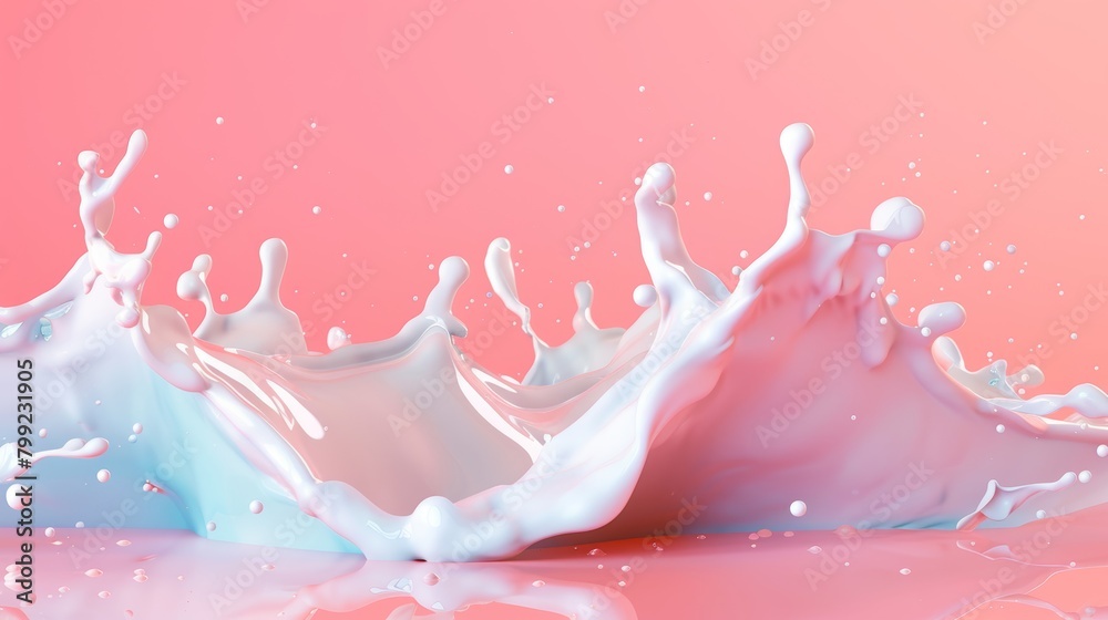 .Splash of milk with clipping path. 3D illustration, milk, liquid, drink, splashing, motion, dairy, beverage, cream, white, fresh, food, freshness, drop, Gen AI .Splash of milk with clipping path. 3D illustration, milk, liquid, drink, splashing, motion, dairy, beverage, cream, white, fresh, food, freshness, drop, Gen AI