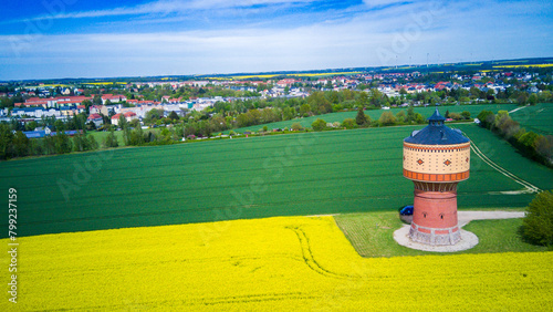 Mittweida Luftbild Wahrzeichen Wasserturm Panorama photo