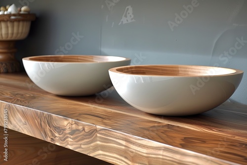 Light Caramel Walnut Surfaces: Plywood & Ceramic Craftsmanship Elevating Furniture Design