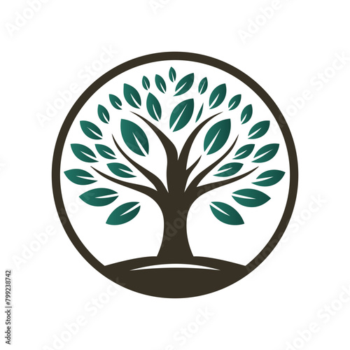 Tree Logo Design Vector Illustration