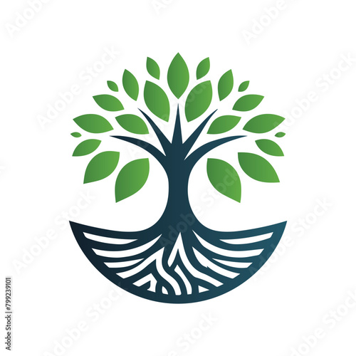 Tree Logo Design Vector Illustration