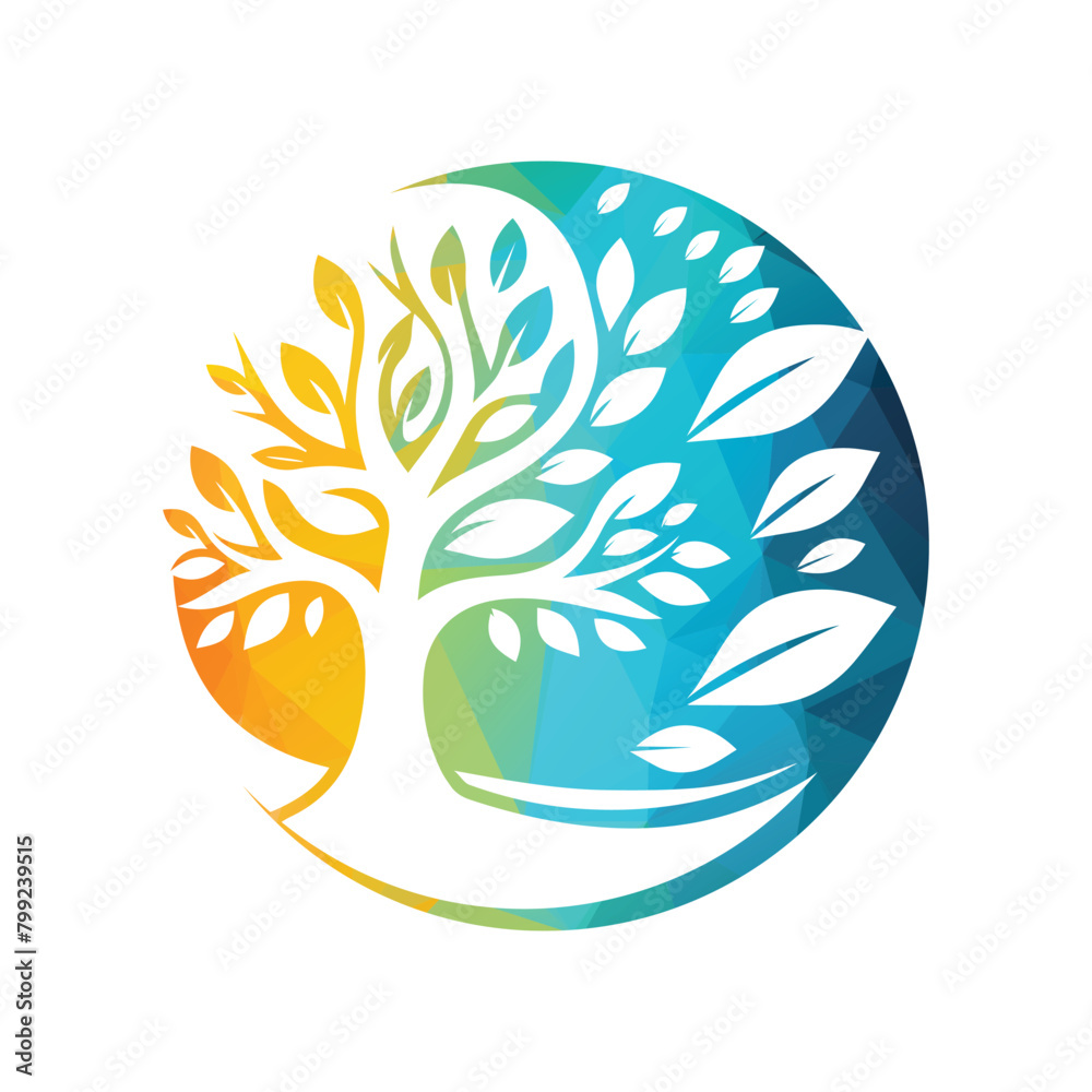 Obraz premium Tree Logo Design Vector Illustration