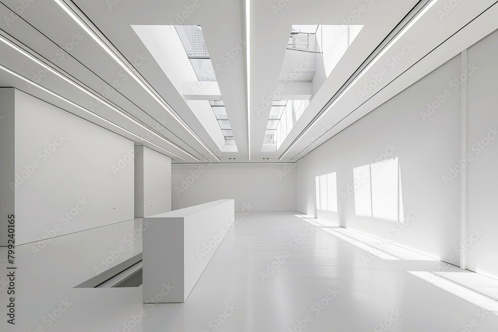 Fototapeta premium Natural Light Gallery: Minimalist Luxe Retail Space & Design Workshop