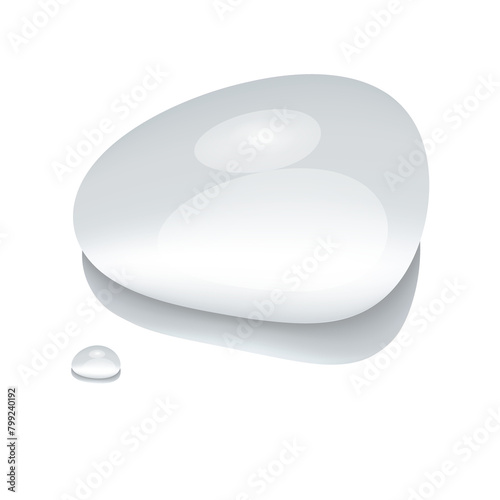 waterdrop splash isolated on background
