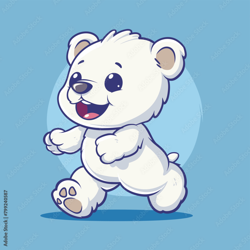 Cute bear simple flat style vector illustration Cute bear simple flat style vector illustration