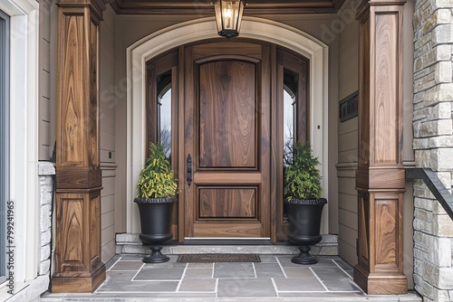 Natural Beauty of Walnut Wood: Bespoke Doors for Luxurious Homes with Dark Oak Background Exploration