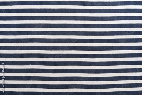 Navy blue white striped natural cotton linen textile texture background blank empty pattern with copy space for product design or text copyspace mock-up 